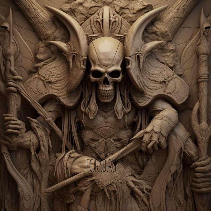 st Gods of Death 3 stl model for CNC