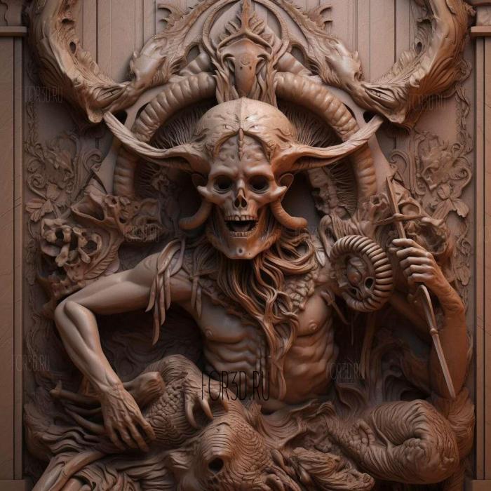 st Gods of Death 4 stl model for CNC