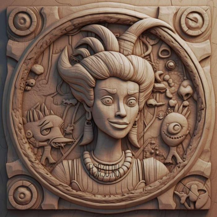stl Turanga Leela Futurama 2 stl model for CNC