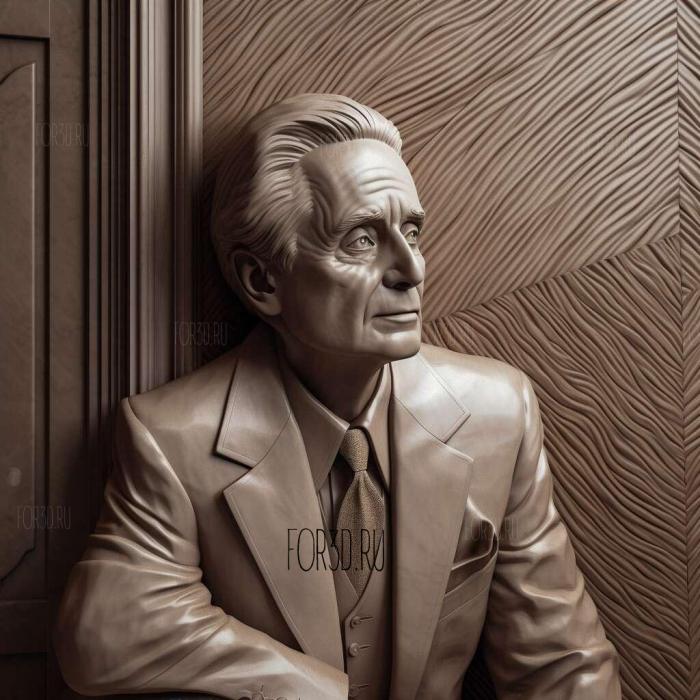 Gordon Gekko Wall Street Michael Douglas 3 stl model for CNC