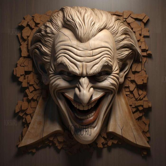 Joker FROM BatmanBatman 3 stl model for CNC