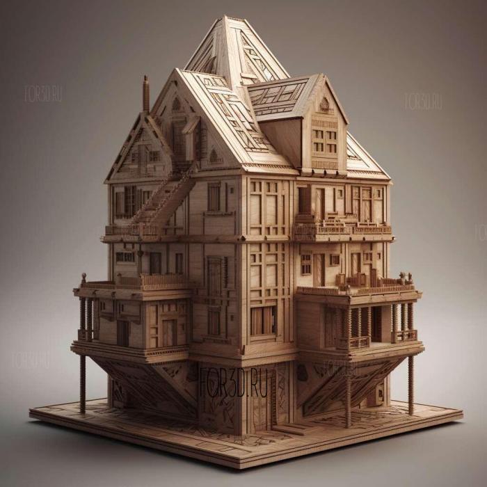 House of Cards series 2 stl model for CNC