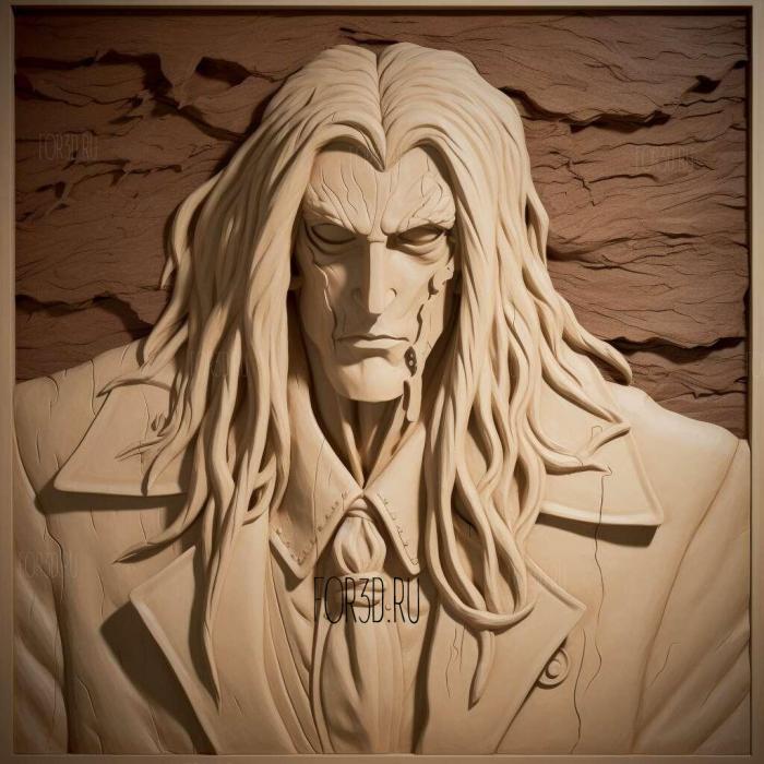 Alucard FROM the antihero of the manga Hellsing 2 stl model for CNC