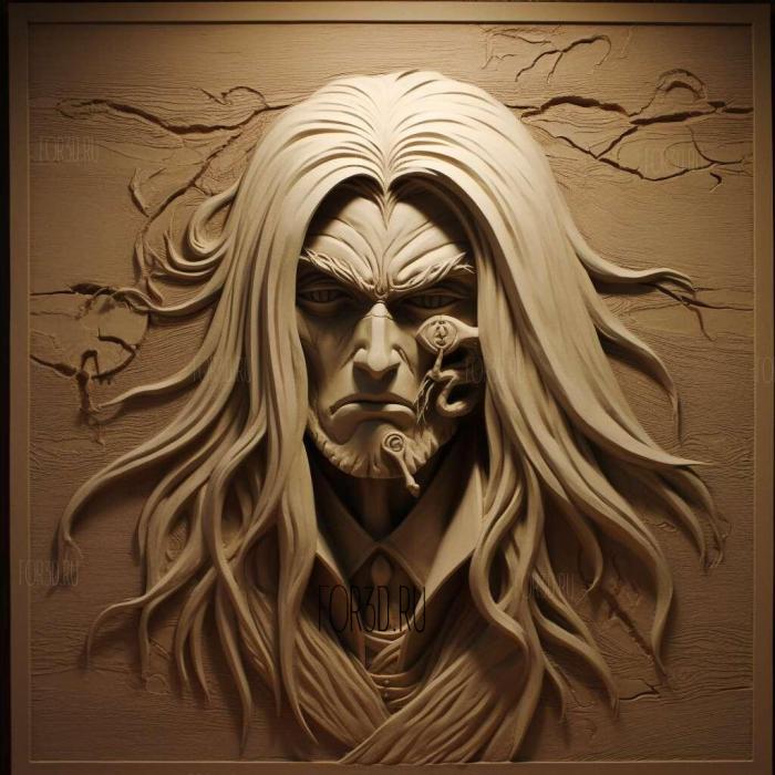 Alucard FROM the antihero of the manga Hellsing 3 stl model for CNC