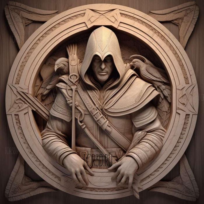 Ezio Auditore da Firenze Assassins Creed series 1 stl model for CNC