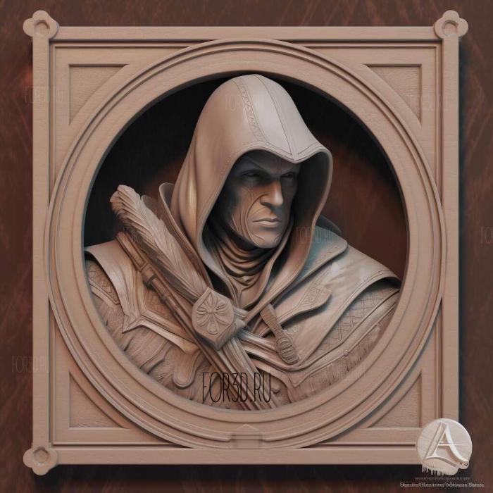 Ezio Auditore da Firenze Assassins Creed series 2 stl model for CNC