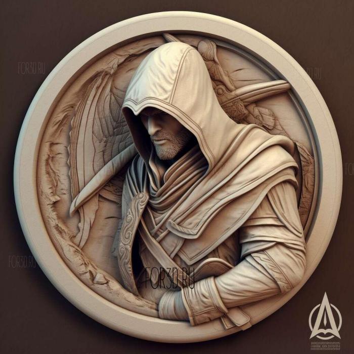 Ezio Auditore da Firenze Assassins Creed series 3 stl model for CNC