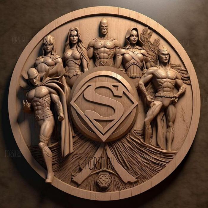 stl Young Justice TV series 4 stl model for CNC