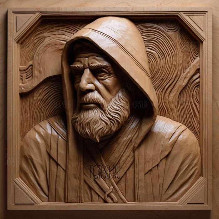 Obi Wan Kenobi Star Wars Episode IV New Hope Alec Guinn 3 stl model for CNC