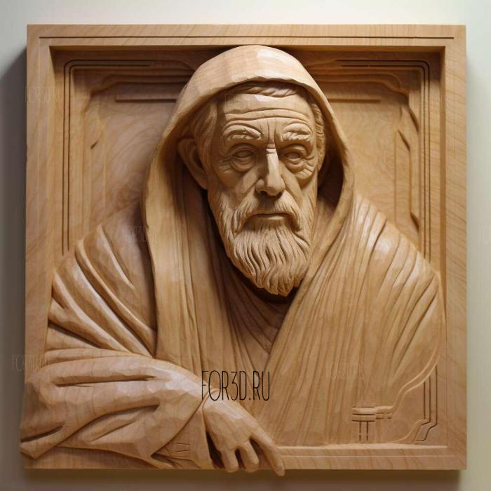 Obi Wan Kenobi Star Wars Episode IV New Hope Alec Guinn 4 stl model for CNC