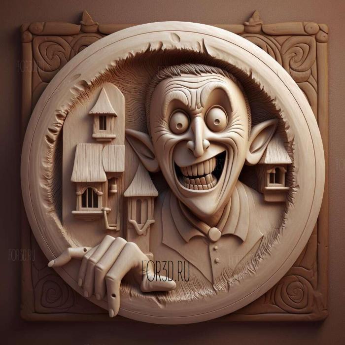 Hotel Transylvania series 1 stl model for CNC