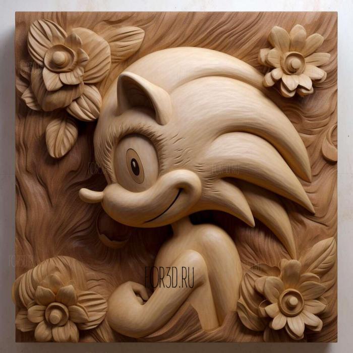 st Amy ose from Sonic the Hedgehog 2 stl model for CNC