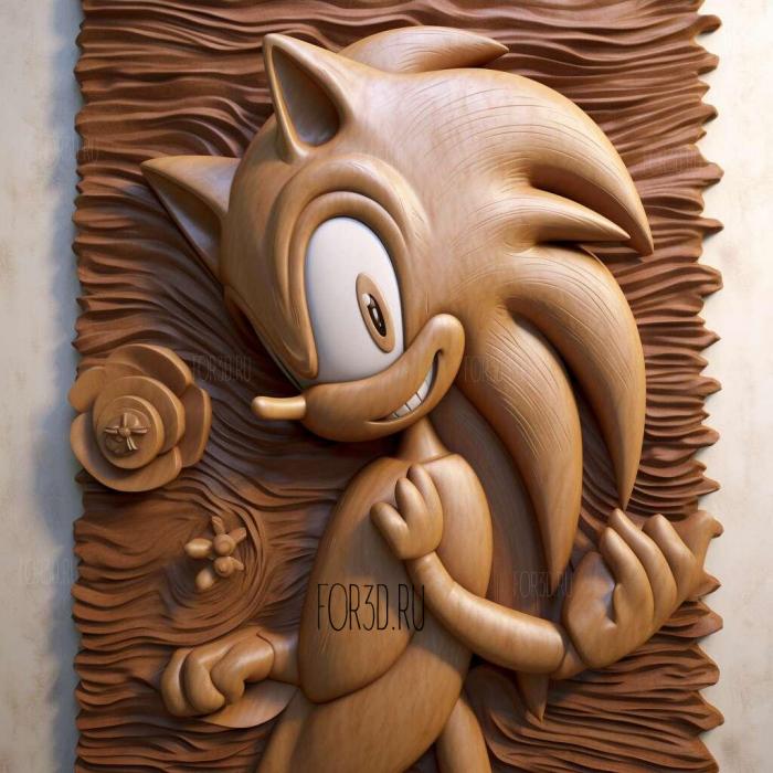 st Amy ose from Sonic the Hedgehog 4 stl model for CNC