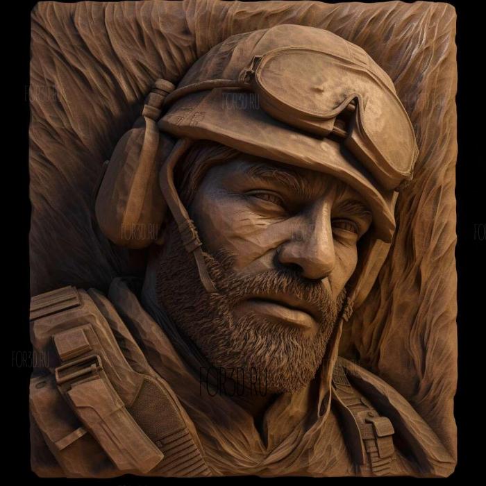 Captain Price from Call of Duty Modern Warfare 3 stl model for CNC