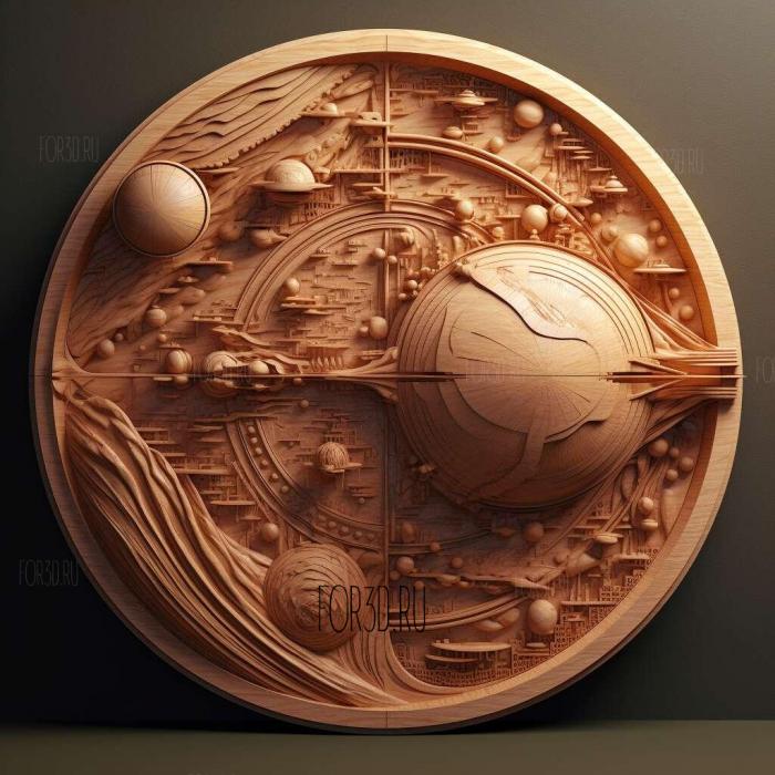 Cosmos A Spacetime Odyssey TV series 2 stl model for CNC