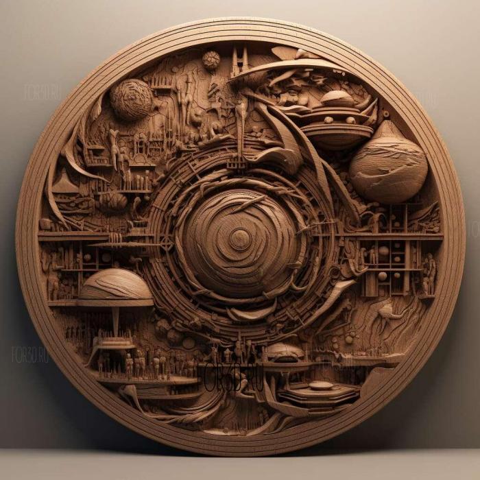 Cosmos A Spacetime Odyssey TV series 3 stl model for CNC