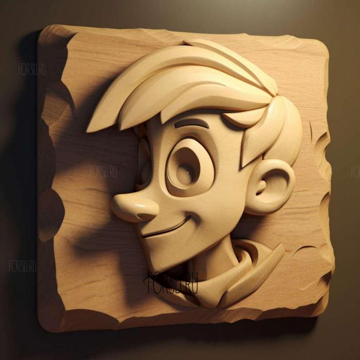st Amber McLane Danny Phantom 3 stl model for CNC