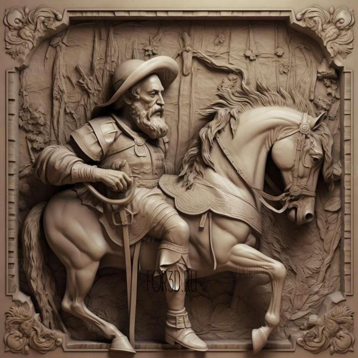 Don Quixote Cervantes 1605 1615 2 3d stl модель для ЧПУ