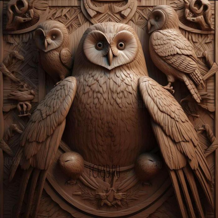 Legend of the Guardians The Owls of GaHoole movie 1 stl model for CNC