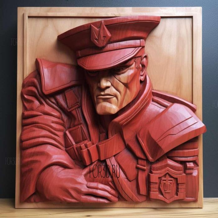 M Bison from Street Fighter 3 stl model for CNC