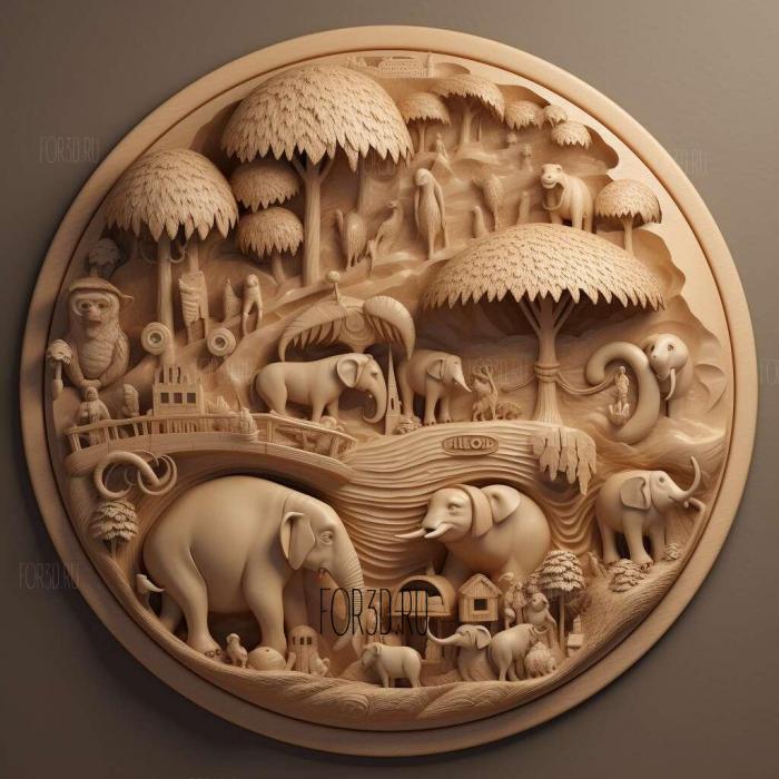 Ice Age 2 Global Warming cartoon 1 stl model for CNC