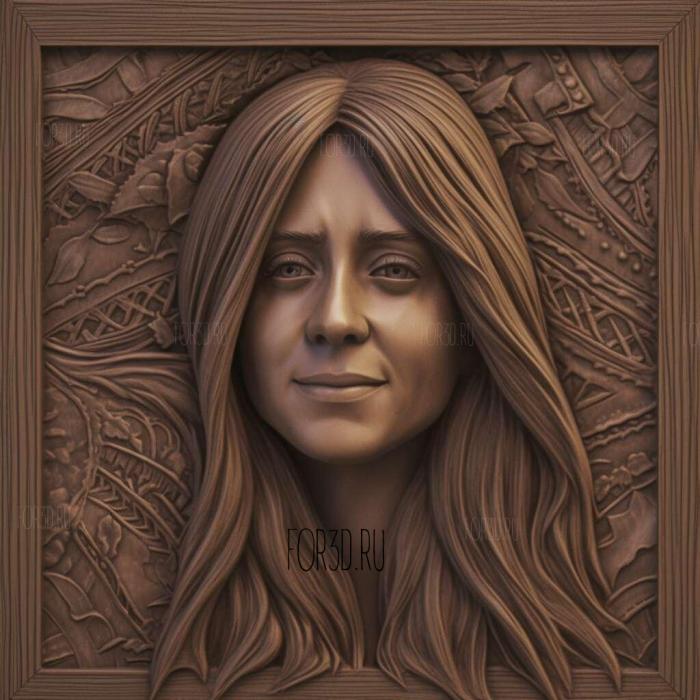 Jennifer Aniston 2 stl model for CNC