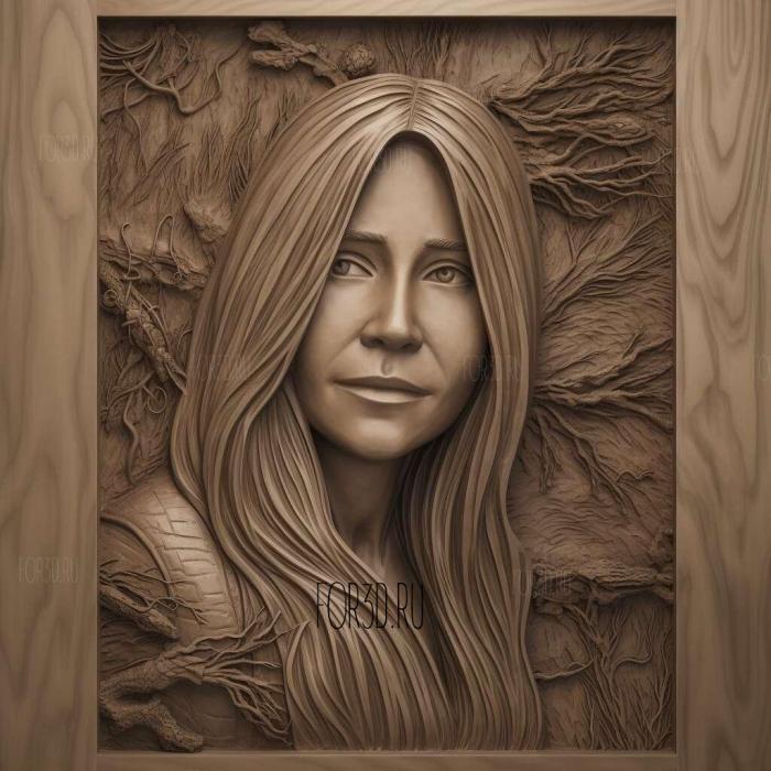 Jennifer Aniston 3 stl model for CNC