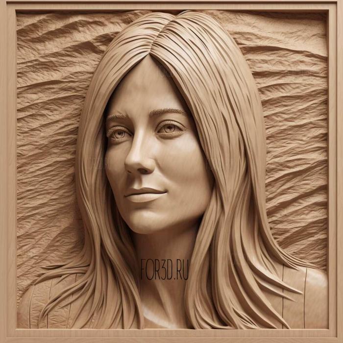 Jennifer Aniston 4 stl model for CNC