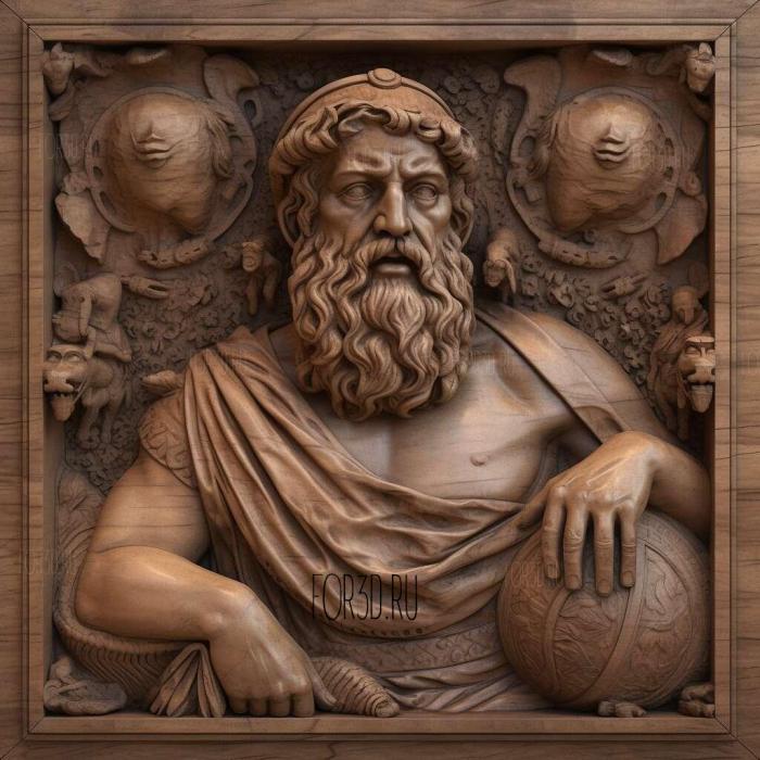 Iliad Homer VIII century BC 3 stl model for CNC