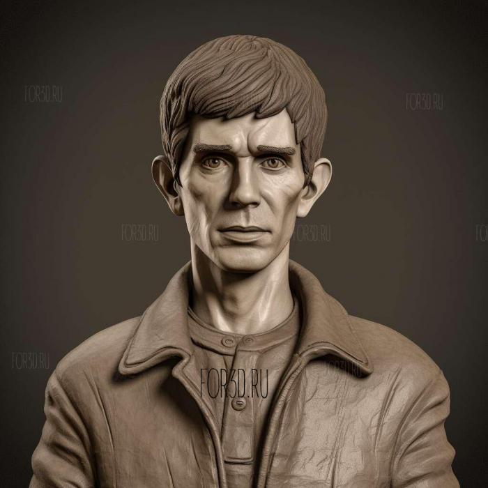 Norman Bates Psycho Anthony Perkins 4 stl model for CNC