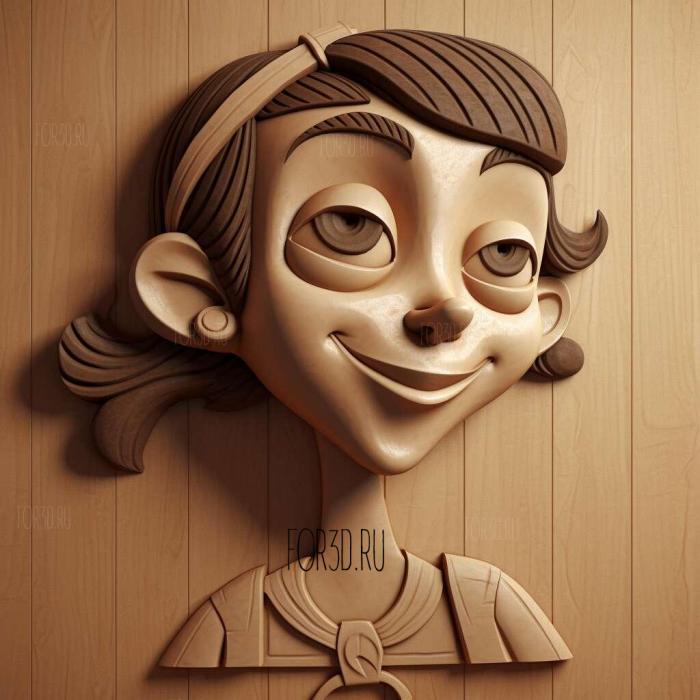 Isabella from Phineas and Ferb 2 stl model for CNC