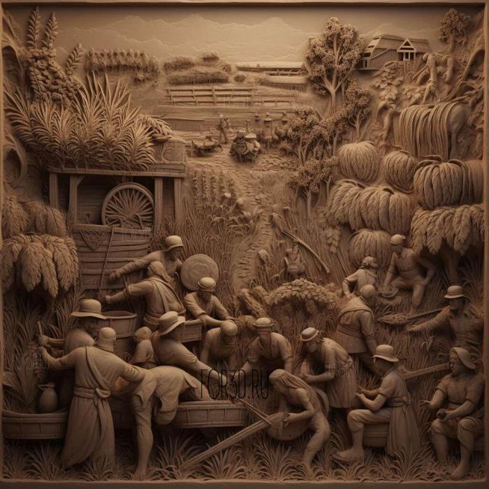 Days of Harvest movie 2 stl model for CNC