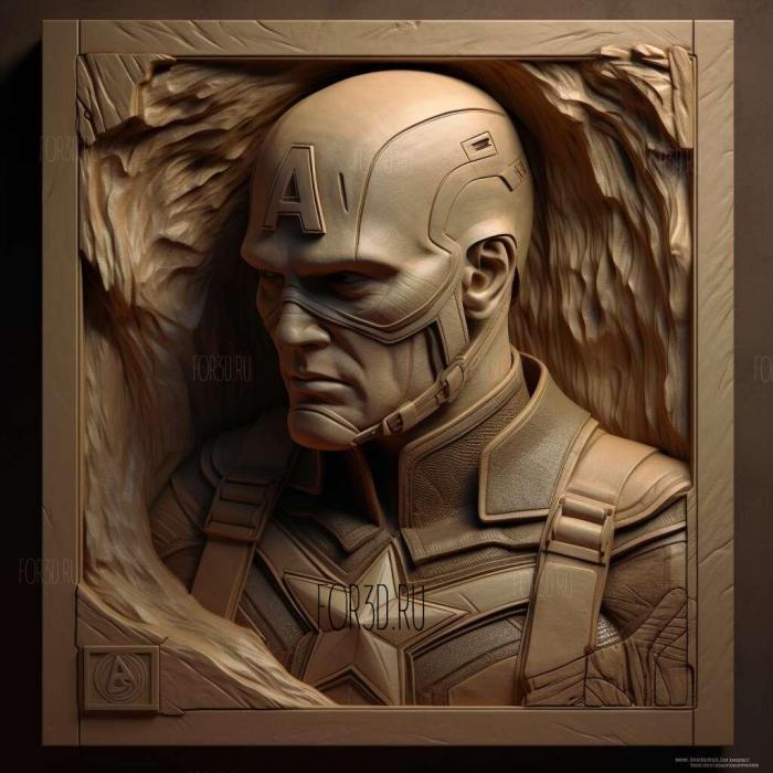 Captain America MARVEL 1 stl model for CNC