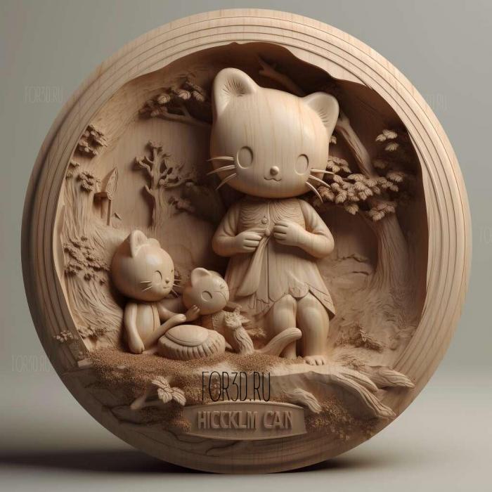 Hello Kitty movie 1 stl model for CNC