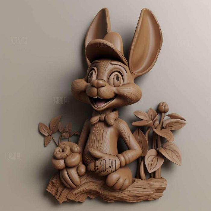 Babs Bunny from Adventures of Toons 3 stl model for CNC