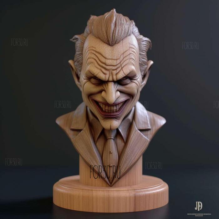 Batman The Dark Knight Joker Bobblehead 1 stl model for CNC