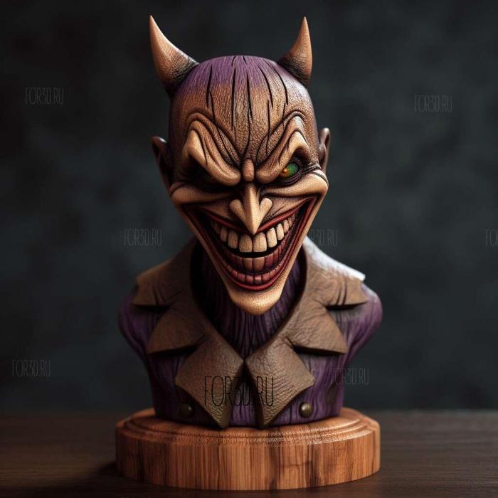 Batman The Dark Knight Joker Bobblehead 2 stl model for CNC