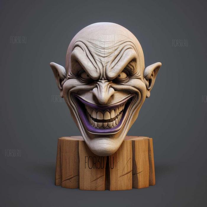 Batman The Dark Knight Joker Bobblehead 3 stl model for CNC