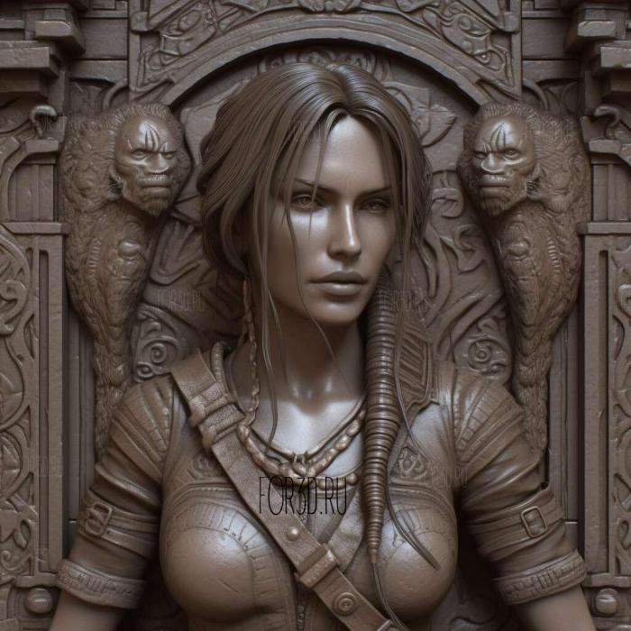 lara croft 3d model 1 stl model for CNC