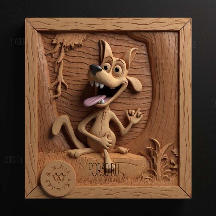 Courage the Cowardly Dog series 1 stl model for CNC