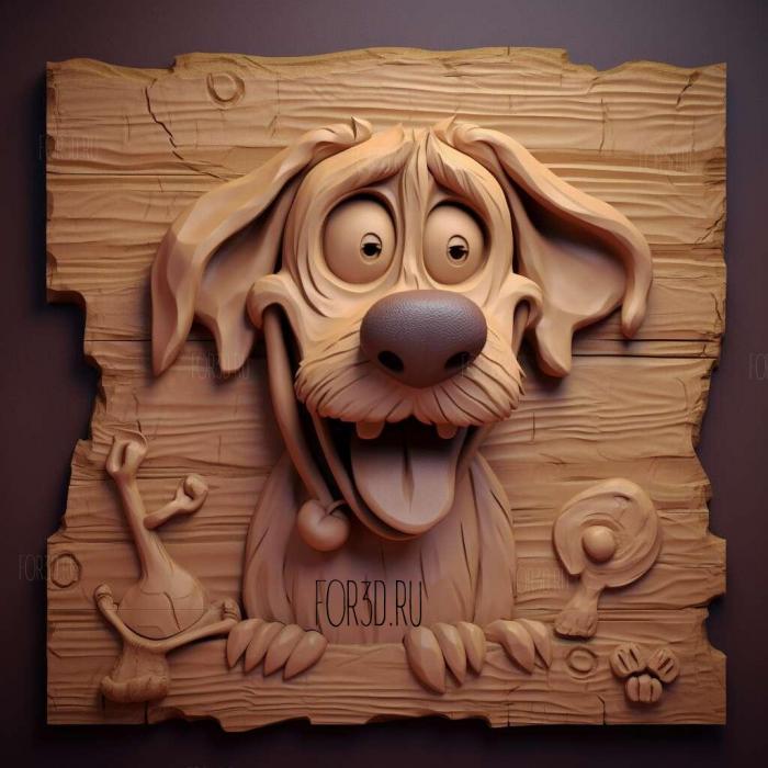 Courage the Cowardly Dog series 2 stl model for CNC