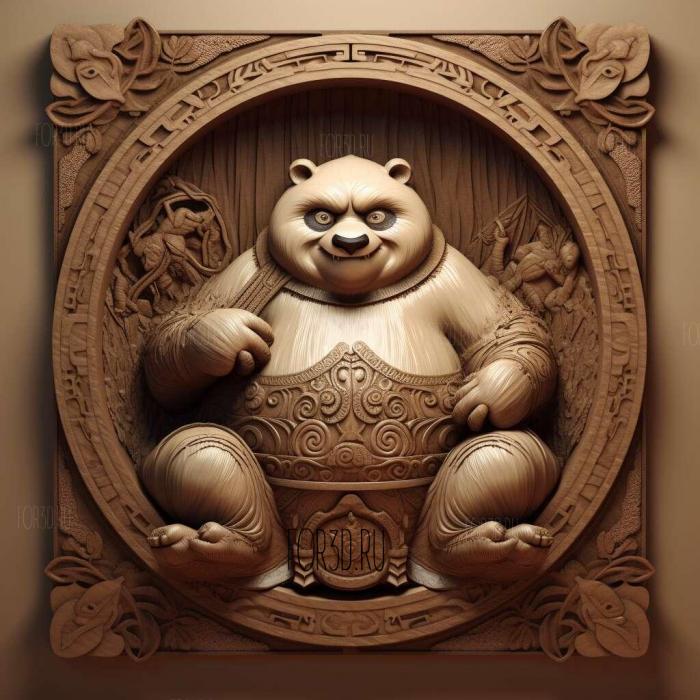 Kung Fu Panda 2 movie 2 stl model for CNC