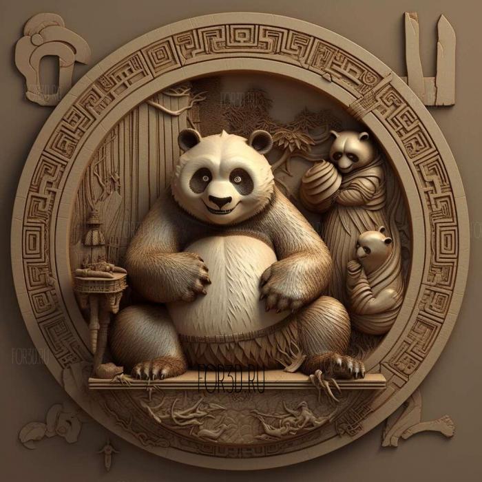 Kung Fu Panda 2 movie 3 stl model for CNC