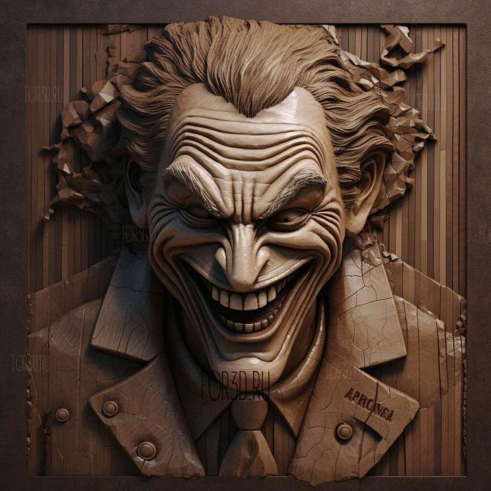 Joker FROM Batman 2 3d stl модель для ЧПУ