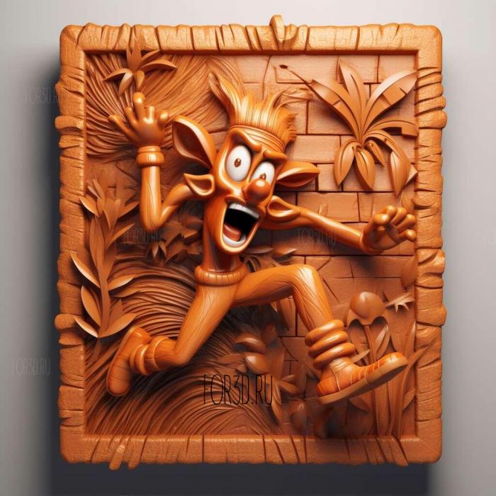 Crash Bandicoot On the Run 1 stl model for CNC