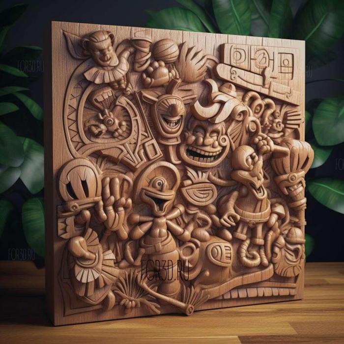 Crash Bandicoot The Huge Adventure 4 stl model for CNC