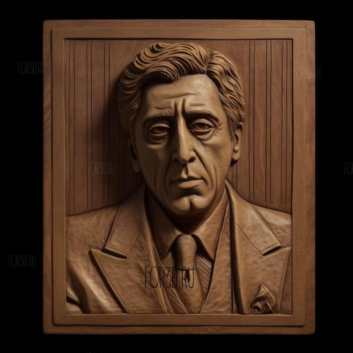 st Michael Corleone The GodfatherAl Pacino 3 stl model for CNC