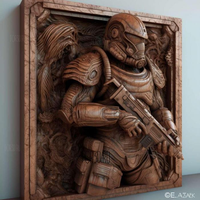 Isaac Clarke from Dead Space 3 stl model for CNC