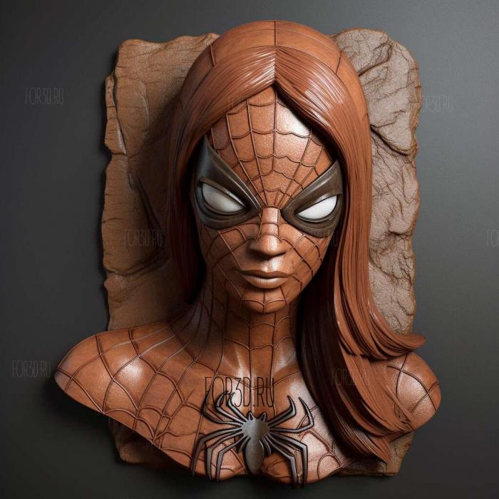 Mary Jane Watson Spider Man 1 stl model for CNC