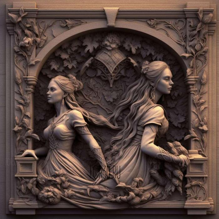 stl Vampire Academy series 1 stl model for CNC